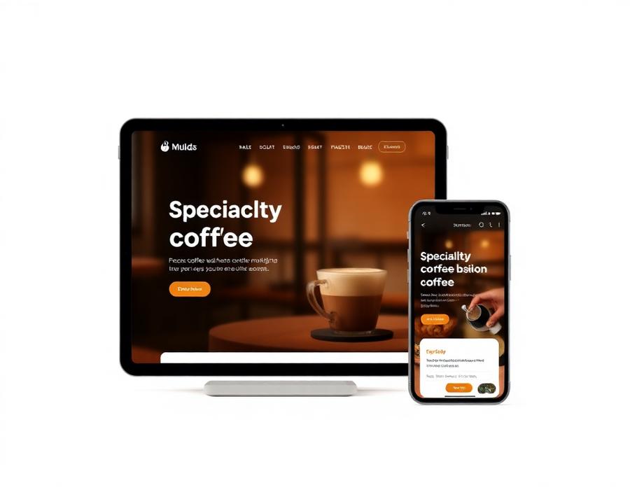 Maqueta de inspiración de web para Cafetería
